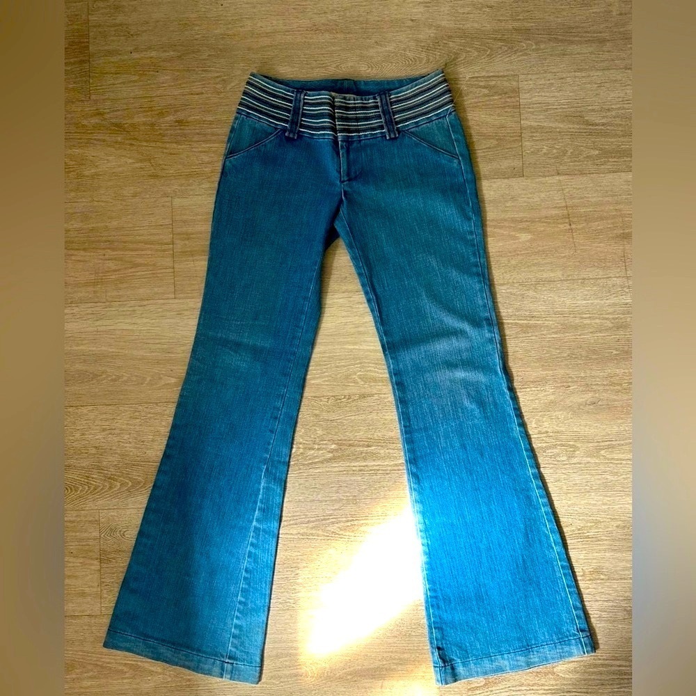 NWOT Alice + Olivia Low Rise Wide Leg Denim Jeans-Y2K